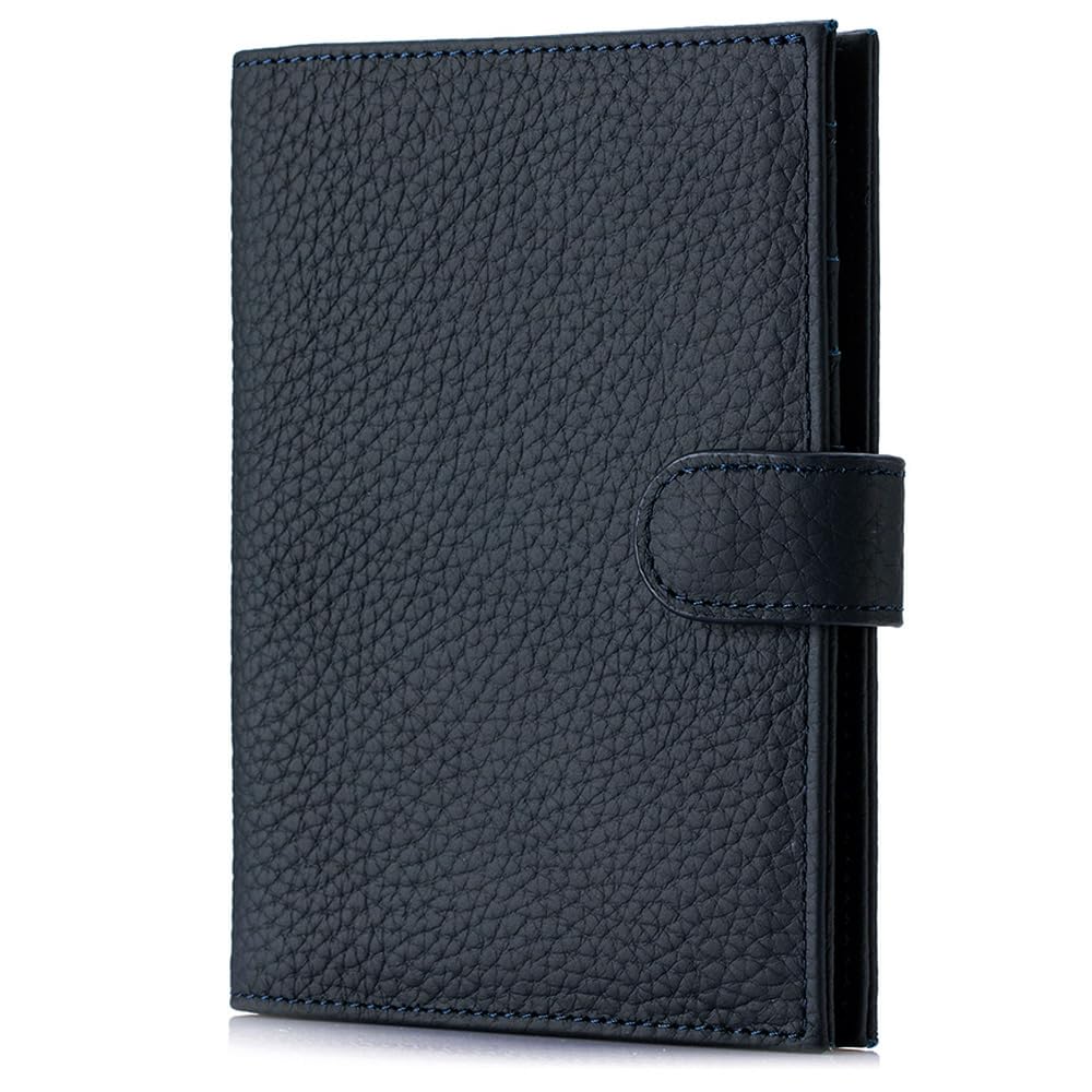 Leather Passport Holder for Travel Women – RFID Blocking Passport Wallet with Card Slots, Coin Pocket & SIM Slot – Slim Genuine Leather Travel Organizer – Elegant Grey, Sapphire Blue, ​slim-image-18