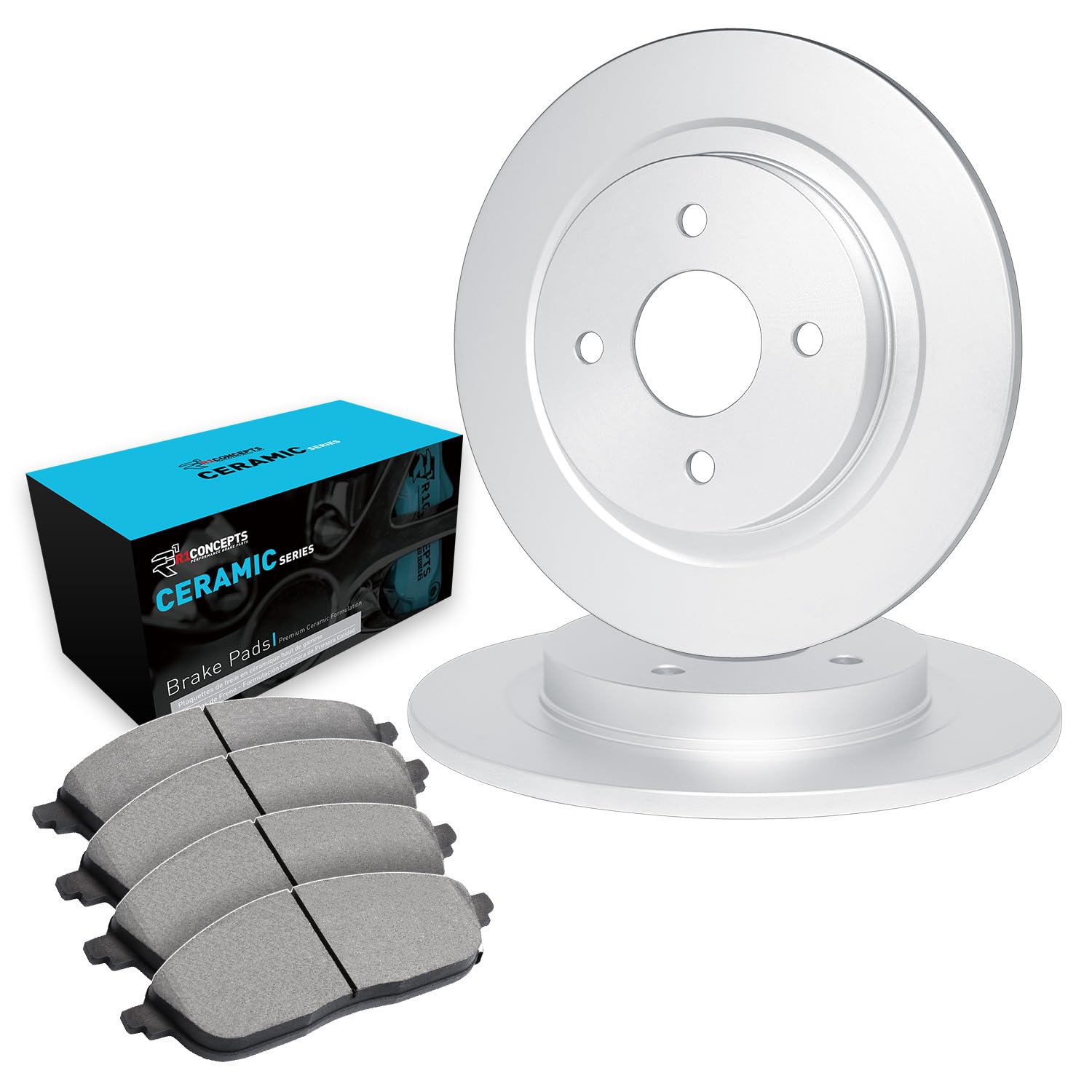 Photo 1 of R1 Concepts Rear Brakes and Rotors Kit |Rear Brake Pads| Brake Rotors and Pads| Ceramic Brake Pads and Rotors|fits 1984-1985 Nissan 300ZX