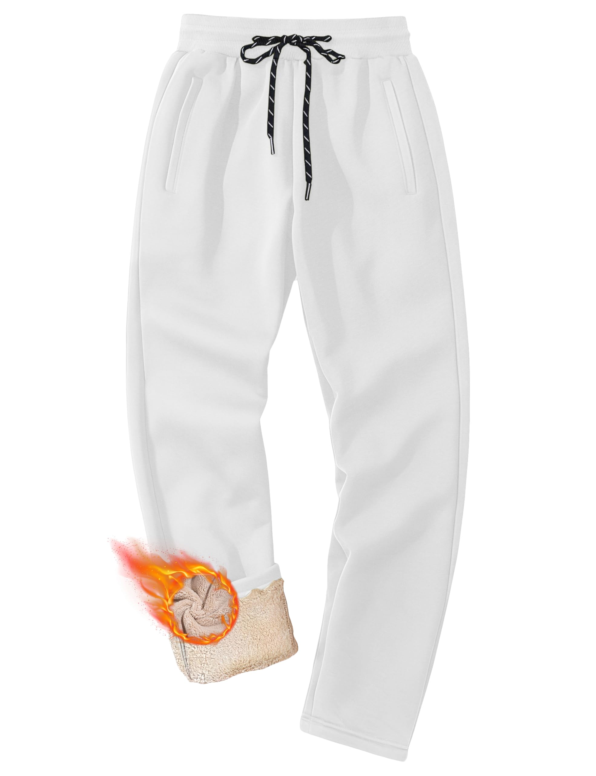 MAGCOMSEN Men's Winter Fleece Pants Sherpa Lined