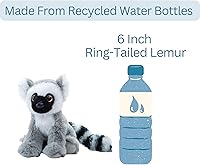 Vista 10 de The Petting Zoo Ring-Tailed Lemur Stuffed Animal Plushie, Gifts for Kids, Wild Onez Babiez Zoo Animals, Lemur Plush Toy 6 inches