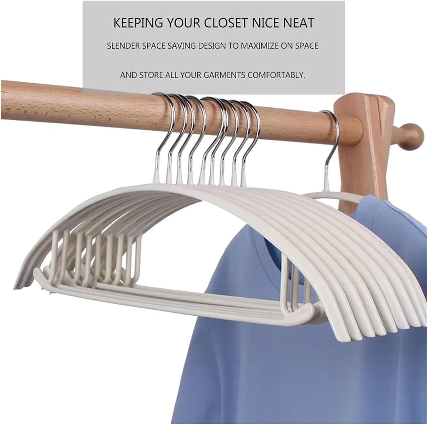 Clothes Hanger Rubber Coated Contour Metal No Bumps Suit Coat Sweater (Pack of 30) for Coats, Jackets,Suits(Black-Pack of 30)