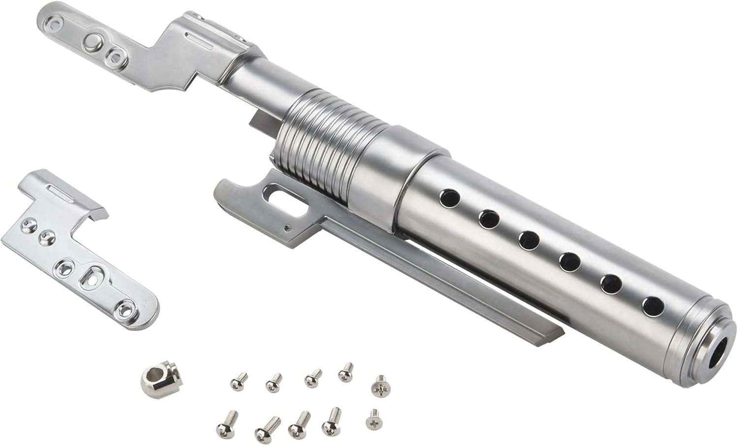 Evike Airsoft - AW Custom 6" Luger P08 Gas Blowback Airsoft Pistol (Color: Silver/Black)