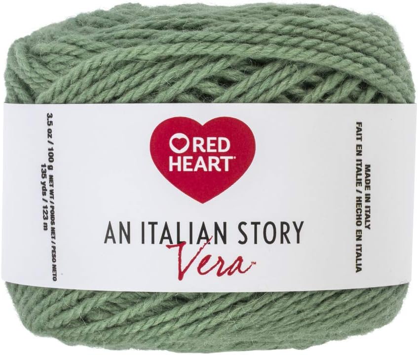 Red Heart Italian Story Vera Wool and Alpaca Blend Yarn, Melanzana