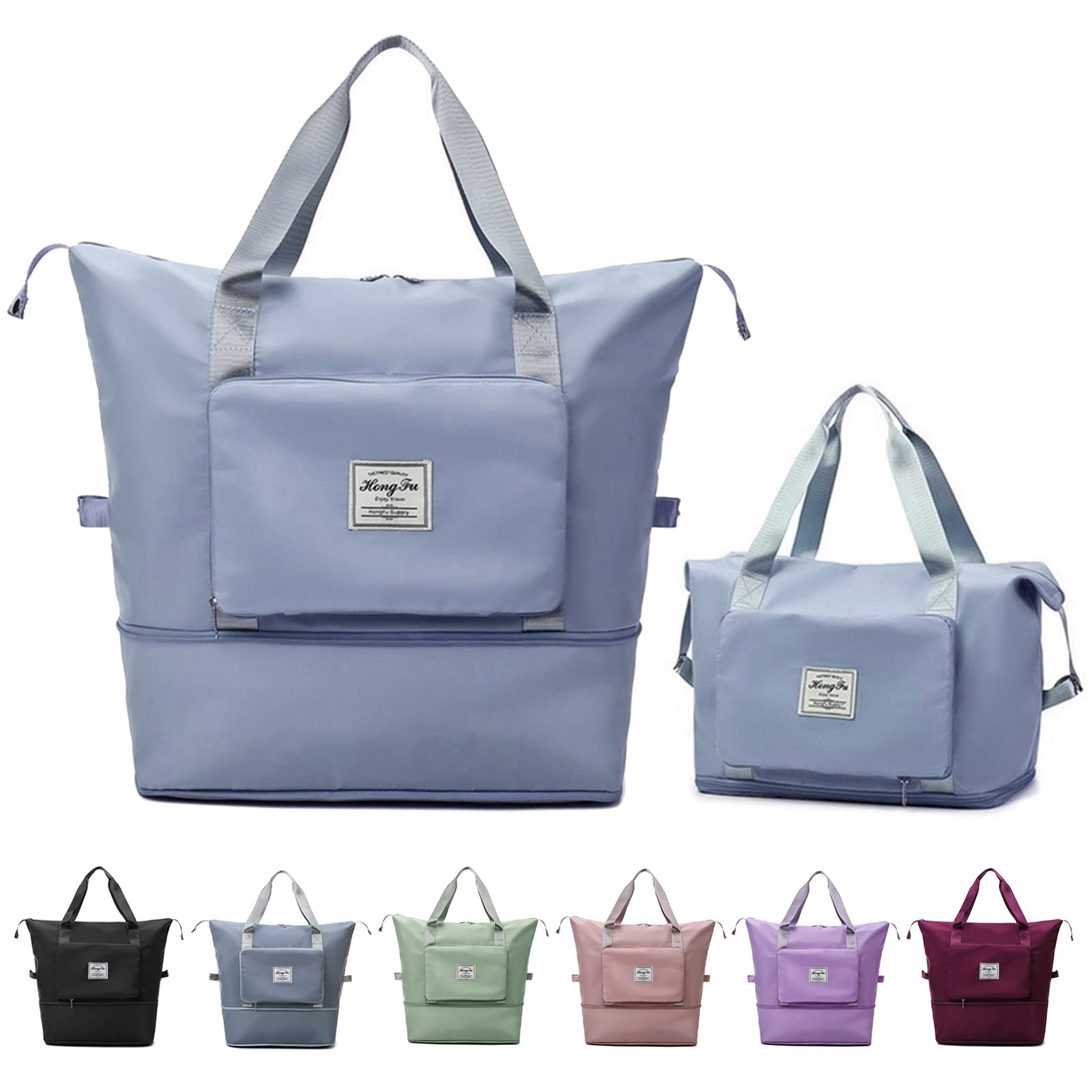 Women Large Capacity Collapsible Travel Bag Expandable Waterproof Duffel Bag New