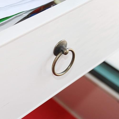 Miniatura 6 de Manijas de gabinete de cocina, tiradores de anillos de cajón de metal, manijas y pomos de gabinete de un solo agujero, accesorios para gabinete de