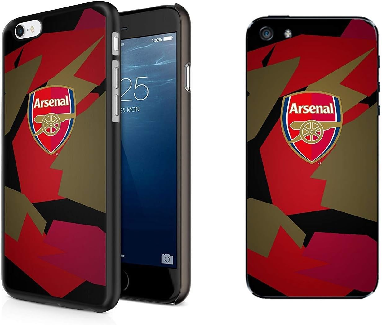 inToro Arsenal FC - Camouflage UV Case for Apple iPhone 7/8 I Ultra-Slim Bumper Cover I Anti-Scratch Smartphone Protection - Red