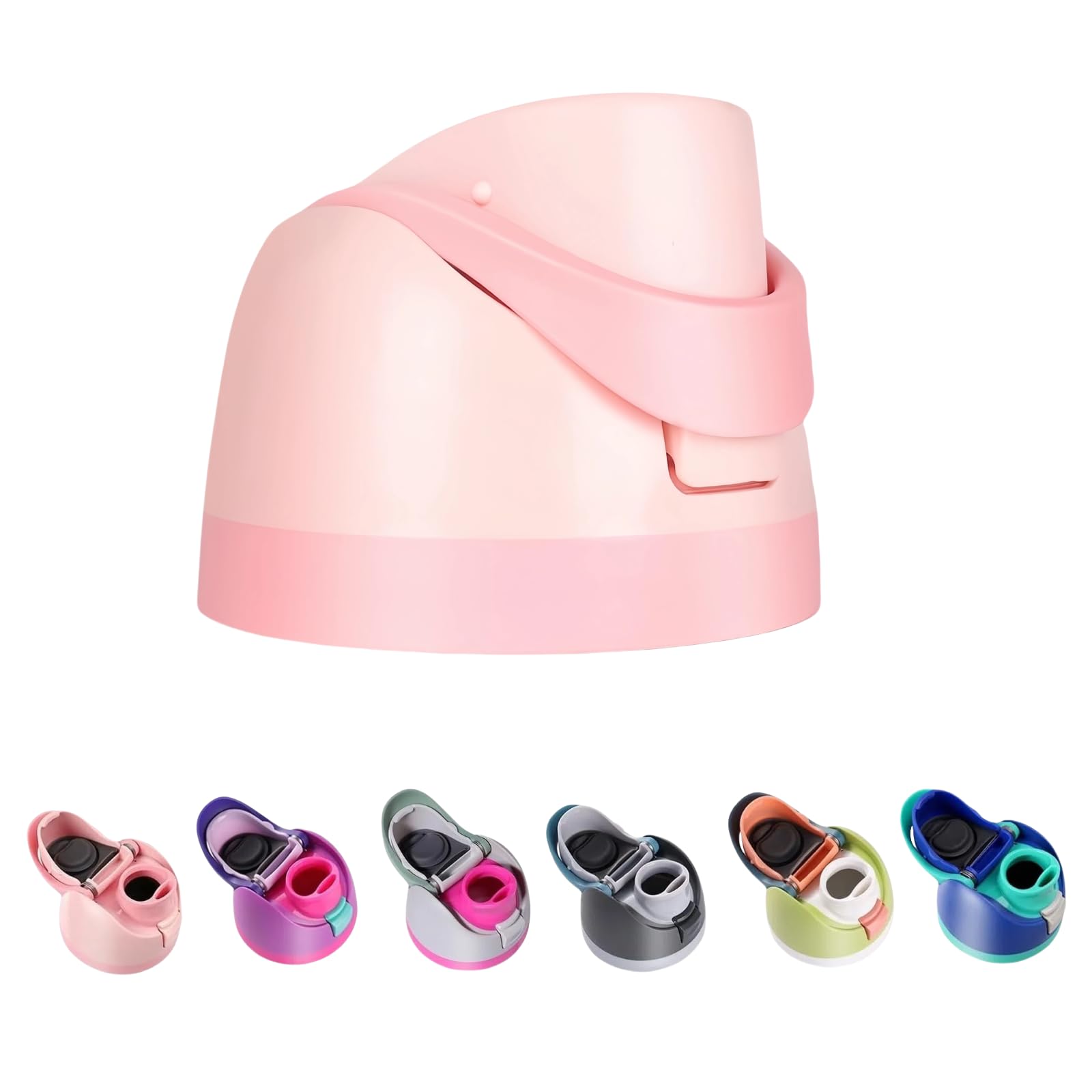 Replacement Lid for Owala Freesip, One Button Top Replacement, Leakproof BPA-Free School Water Bottle Cap Replacement Compatible with Pink Owala 24oz 32oz 40oz 16oz（Pink)