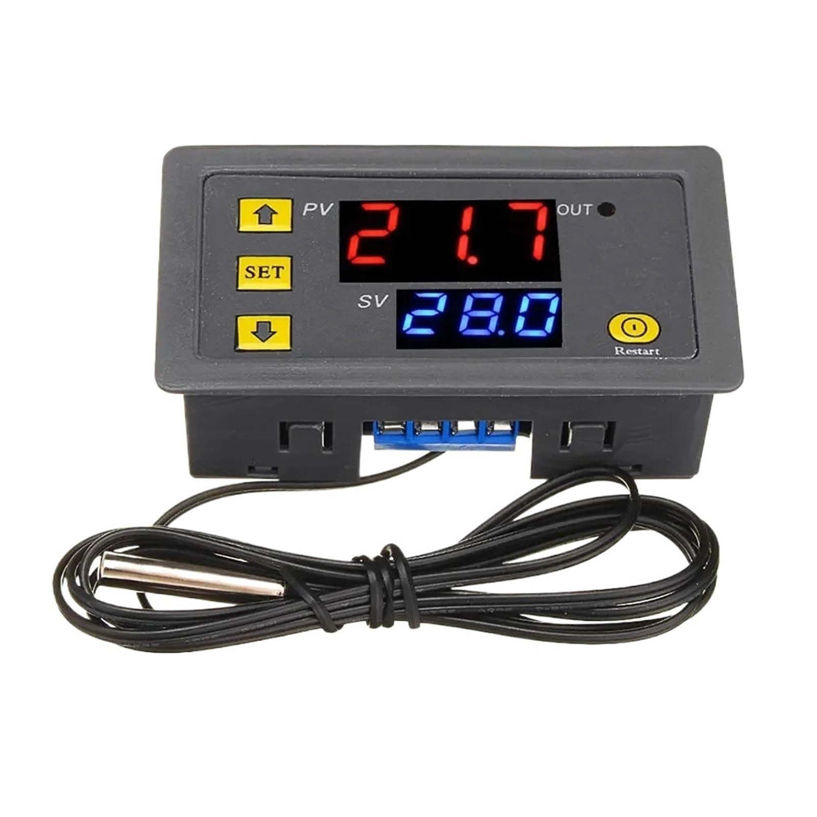 W3230 cyfrowy termostat z wyświetlaczem LED, 12 V, 24 V, AC, 110-220 V, czujnik 20 A, kontrola temperatury i przyrządy do sterowania ogrzewaniem/chłodzeniem