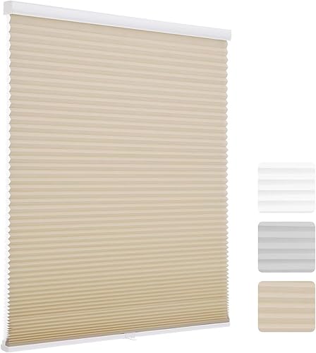 Vista 21 de MYshade Persianas Opacas Celulares Inalámbricas de 1.5 Pulgadas, Persianas Impermeables con Aislamiento Térmico y Reducción de Ruido, Tratamientos