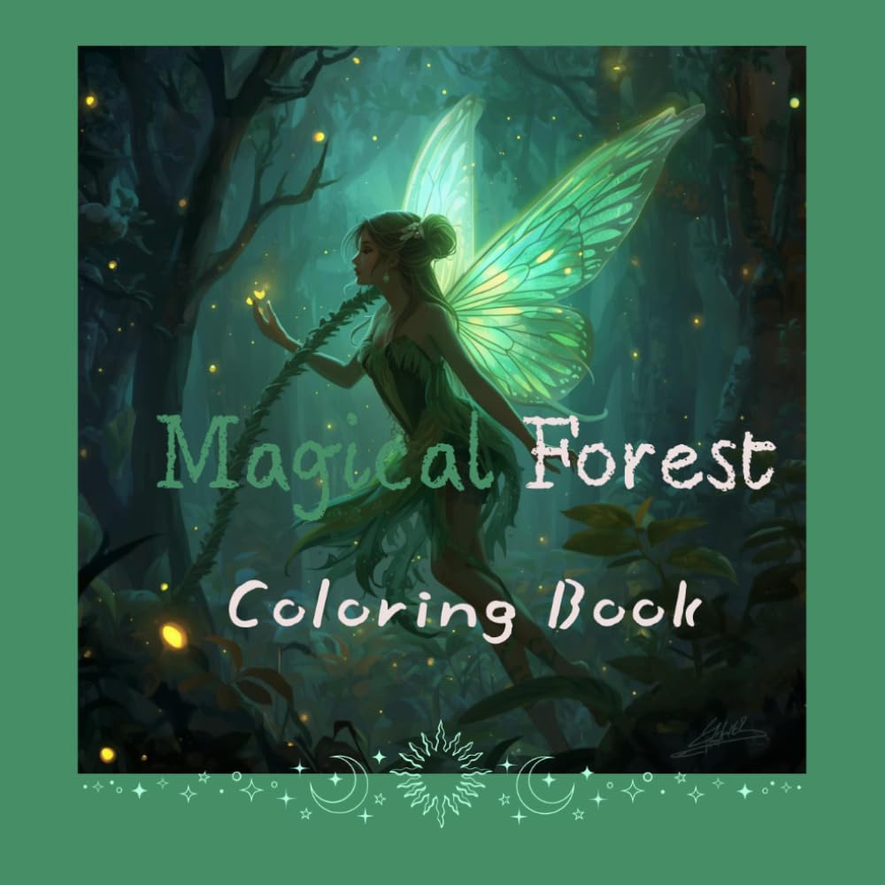 Magical Forest coloring book: fantasy coloring book for adults