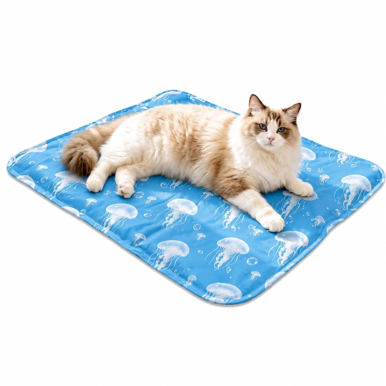 Cooling Mat for Dogs and Cats Pets Ice Pad Breathable Ice Cooling Pad Washable Non-Slip Blanket for Dogs and Cats Outdoor Pets Cool in Hot Summer