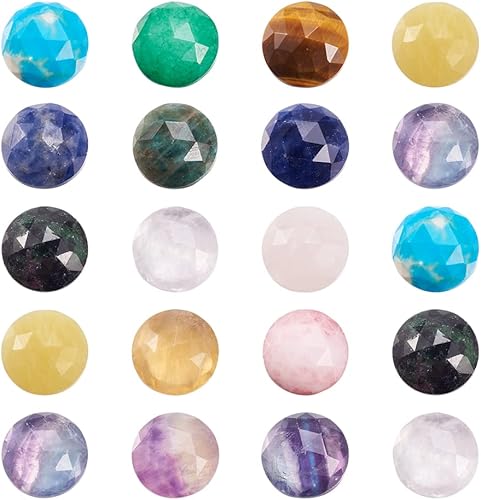 Fashewelry Cabujones de piedras preciosas facetadas mixtas, Piedra Cobre