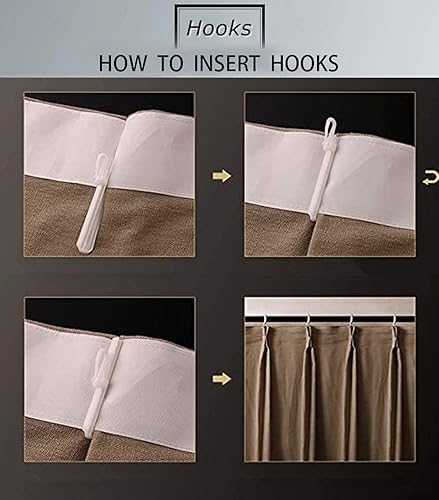 Miniatura 7 de Paneles de cortina plisada de gasa transparente para ventana, 40 pulgadas de ancho y 63 pulgadas de largo, para cocina, dormitorio, sala de estar,