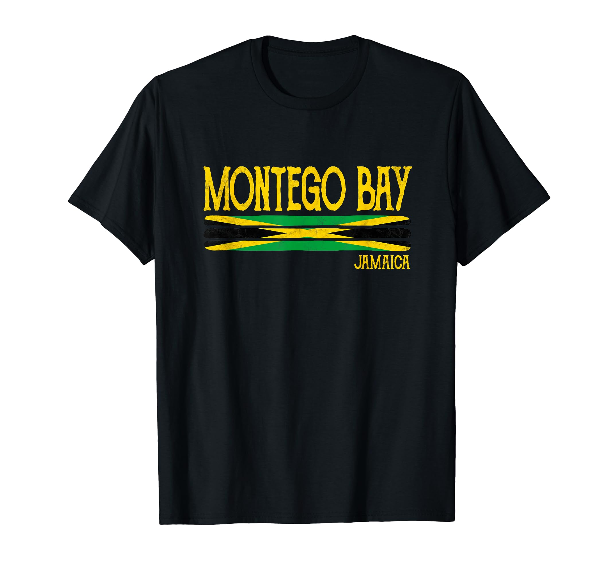Montego Bay Jamaica Jamaican Flag Gift Souvenir T-Shirt