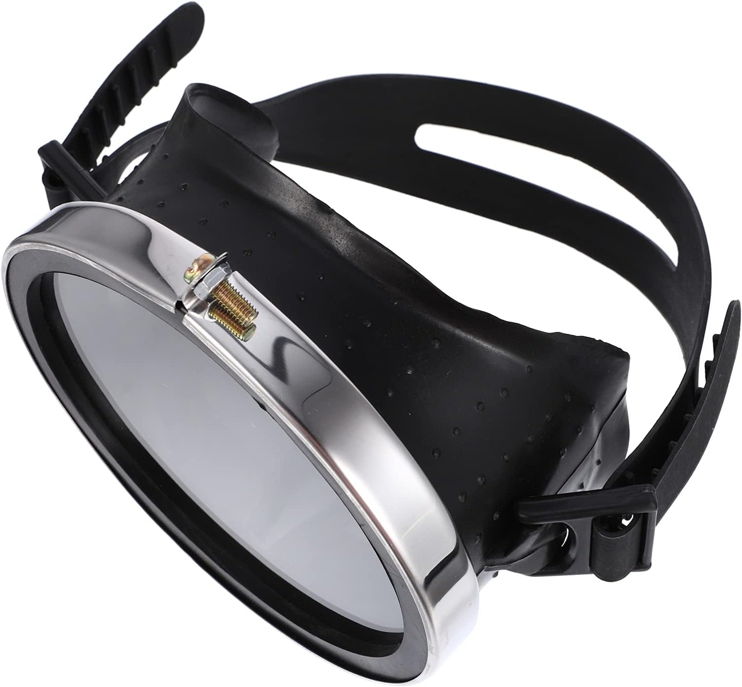 BESPORTBLE Single Lens Snorkel Retro Oval Glass Silicone Scuba Dive Anti- Fog Anti- Leak Wide Vision Diving Swimming Goggles for Men Women