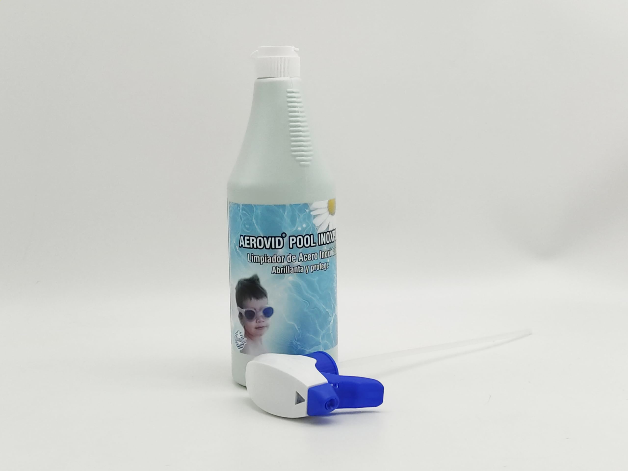 Aerovid Pool InoxPlus: Limpiador de Acero Inoxidable Especial Piscinas. Botella 750 ml