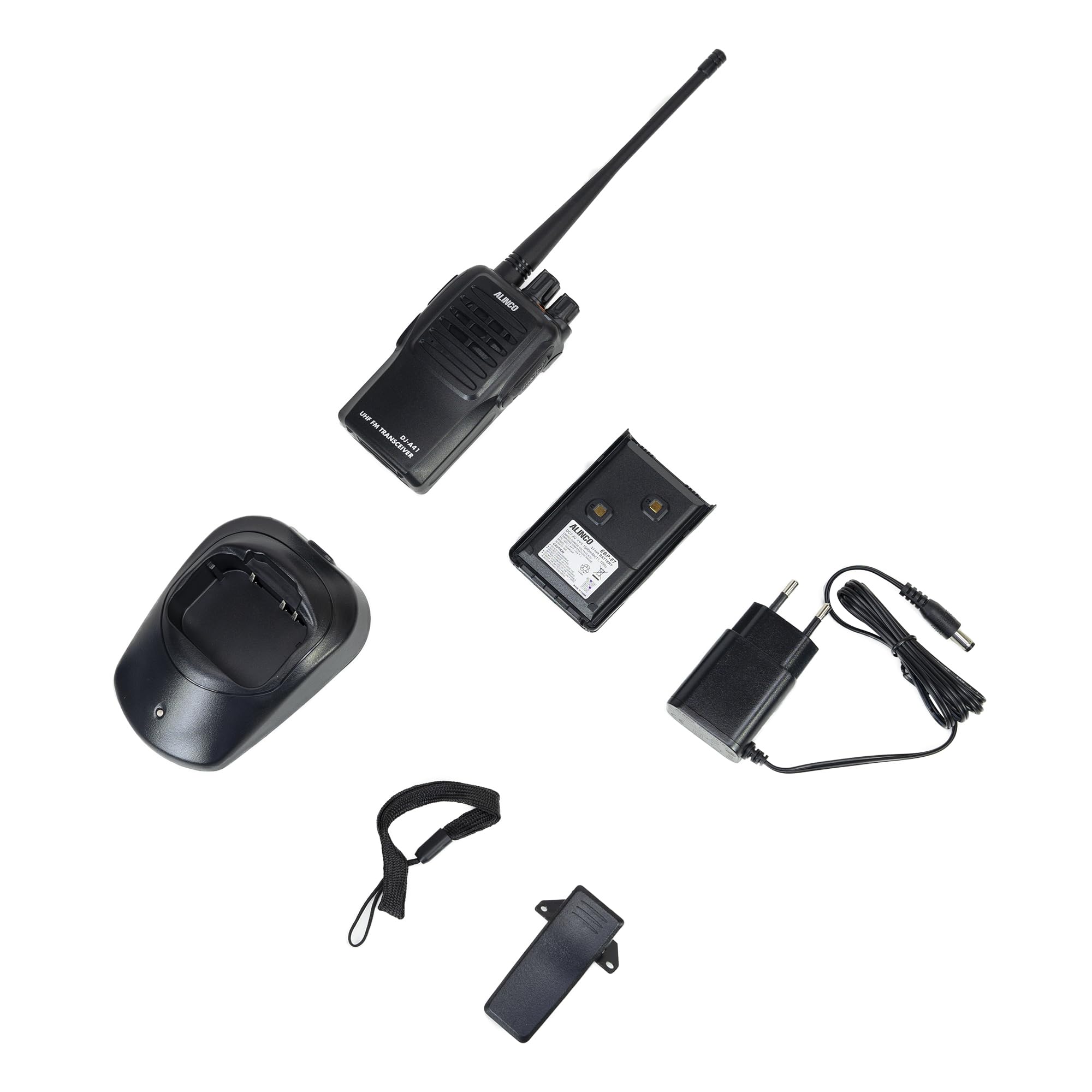 Emisora de Radio UHF portátil Alinco DJ-A-41-E, 128CH, 400-470 MHz, 1500 mAh, Scrambler, Tot, VOX, CTCSS-DCS