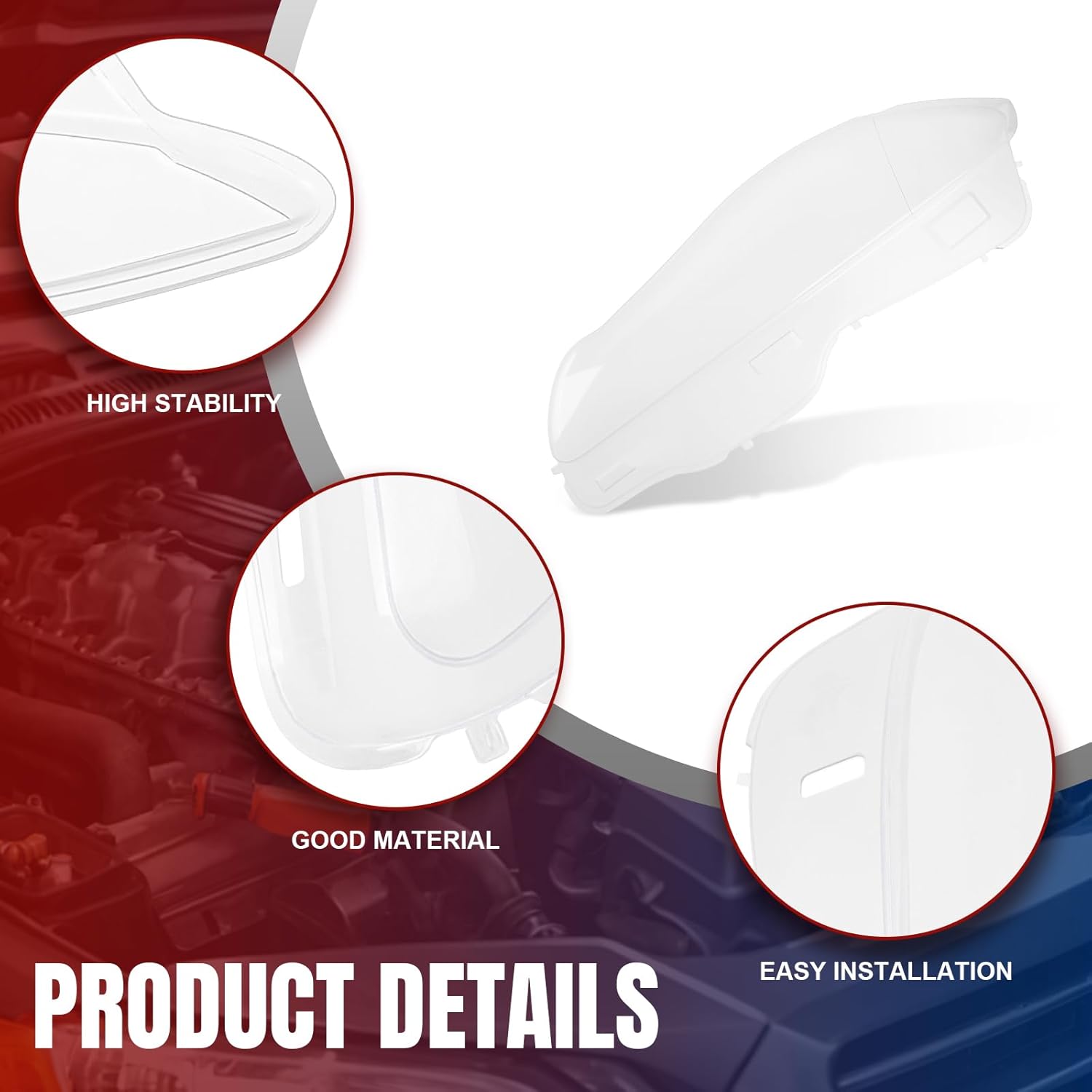 AUTOKAY Pair Front Headlamp Headlight Lens Cover Shell Clear Fits for Jaguar XJ XJL 2010-2019