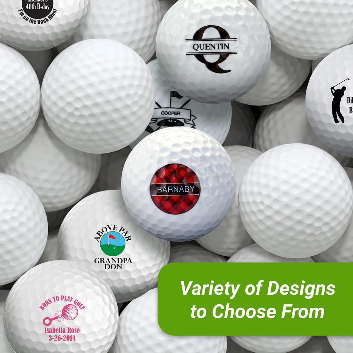 Fox Valley Traders Personalized Golf Balls Set of 6