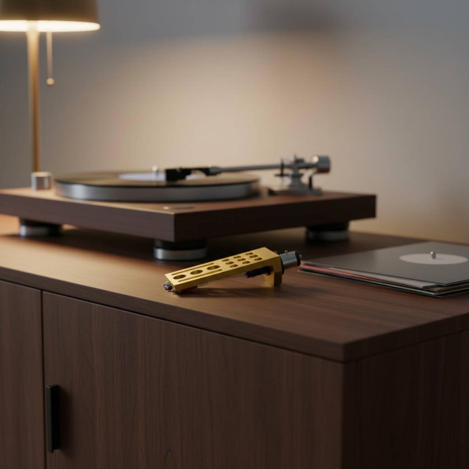 Portatestina SME Leggero Headshell SME Non Magnetico Shell Testina Giradischi per Audiofili, Appassionati di Vinile, Oro
