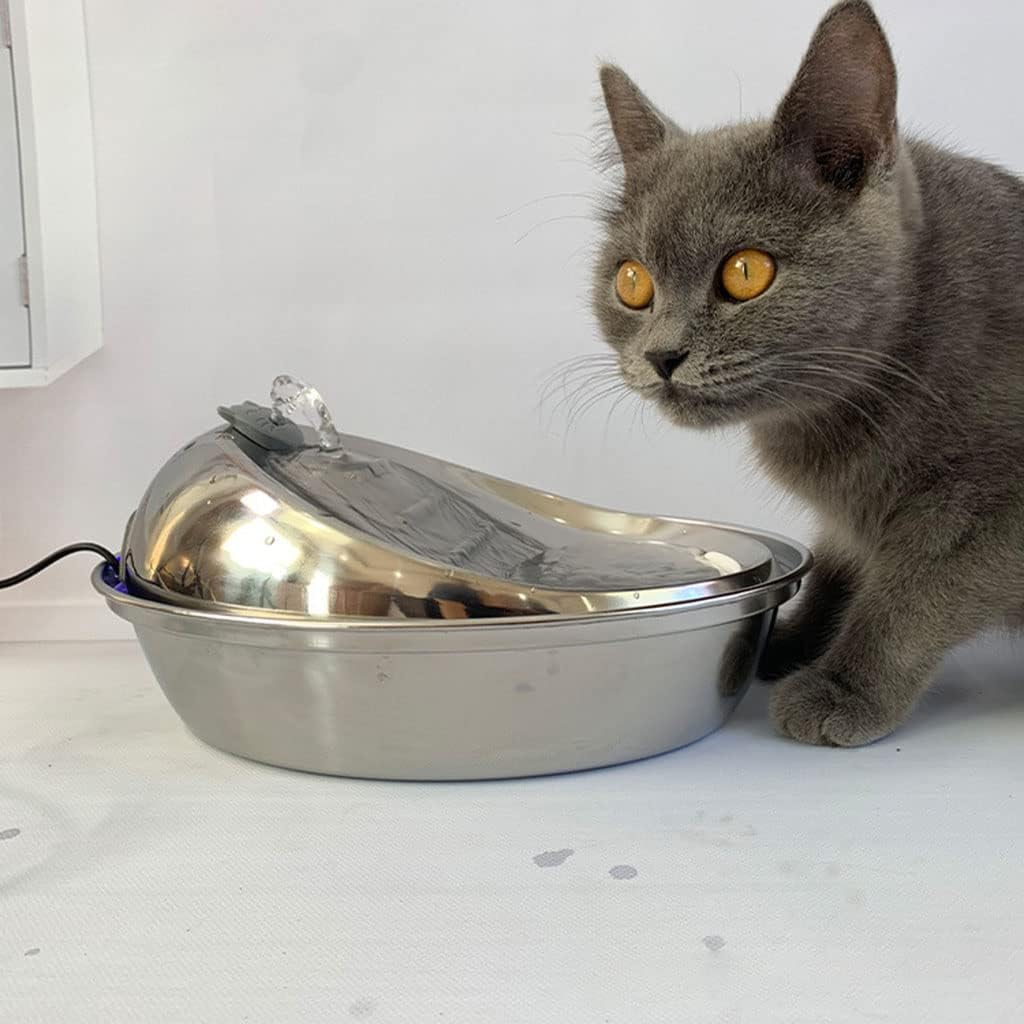 Pet Drinking Water Dispenser for Cats and Dogs Indoor with 2 Filter Replacement Stainless Steel for Dog Feeding Watering
