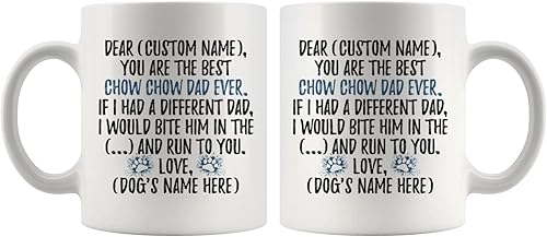 Miniatura 5 de Chow Chow Chow - Taza personalizada para papá, Chow Chow Chow para hombre, taza para perro Chow Chow Dog Daddy para dueños de perros, taza para