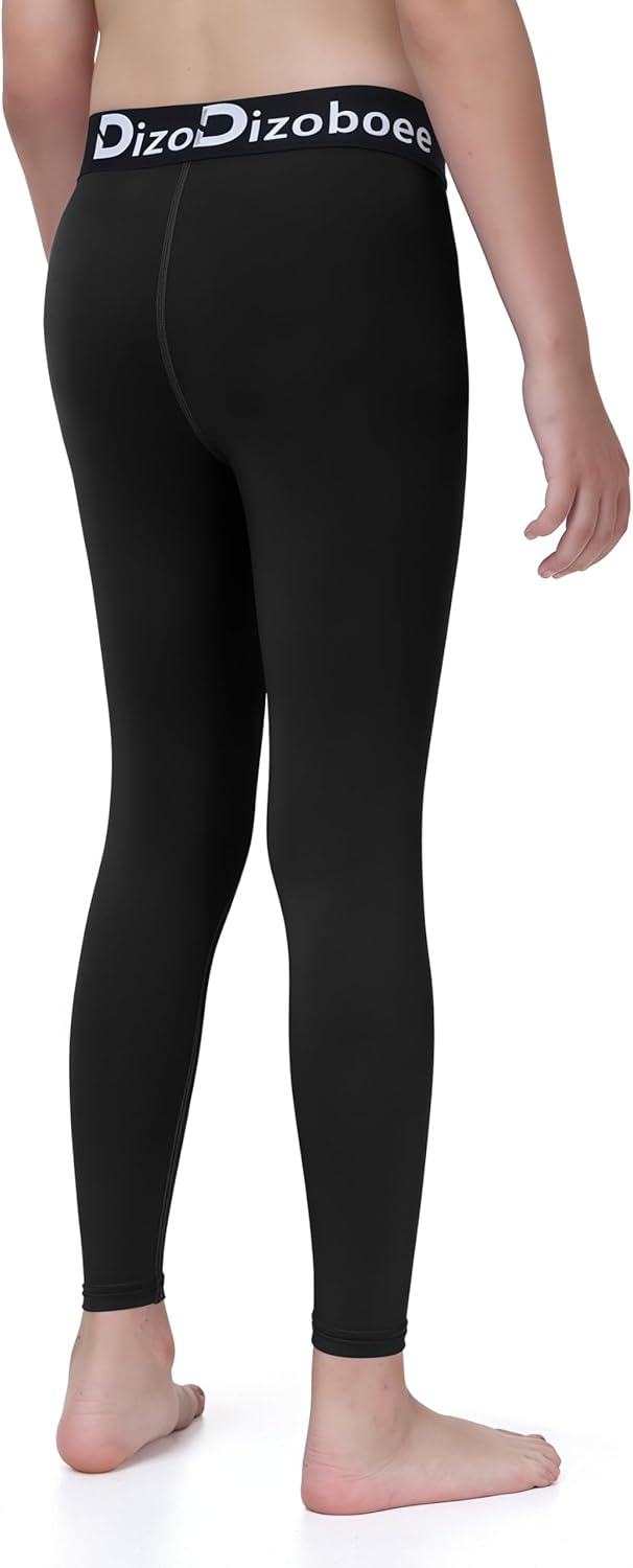 Boys Compression Pants Leggings Tights for Sports Youth Kids Athletic Basketball Base Layer - Image 4