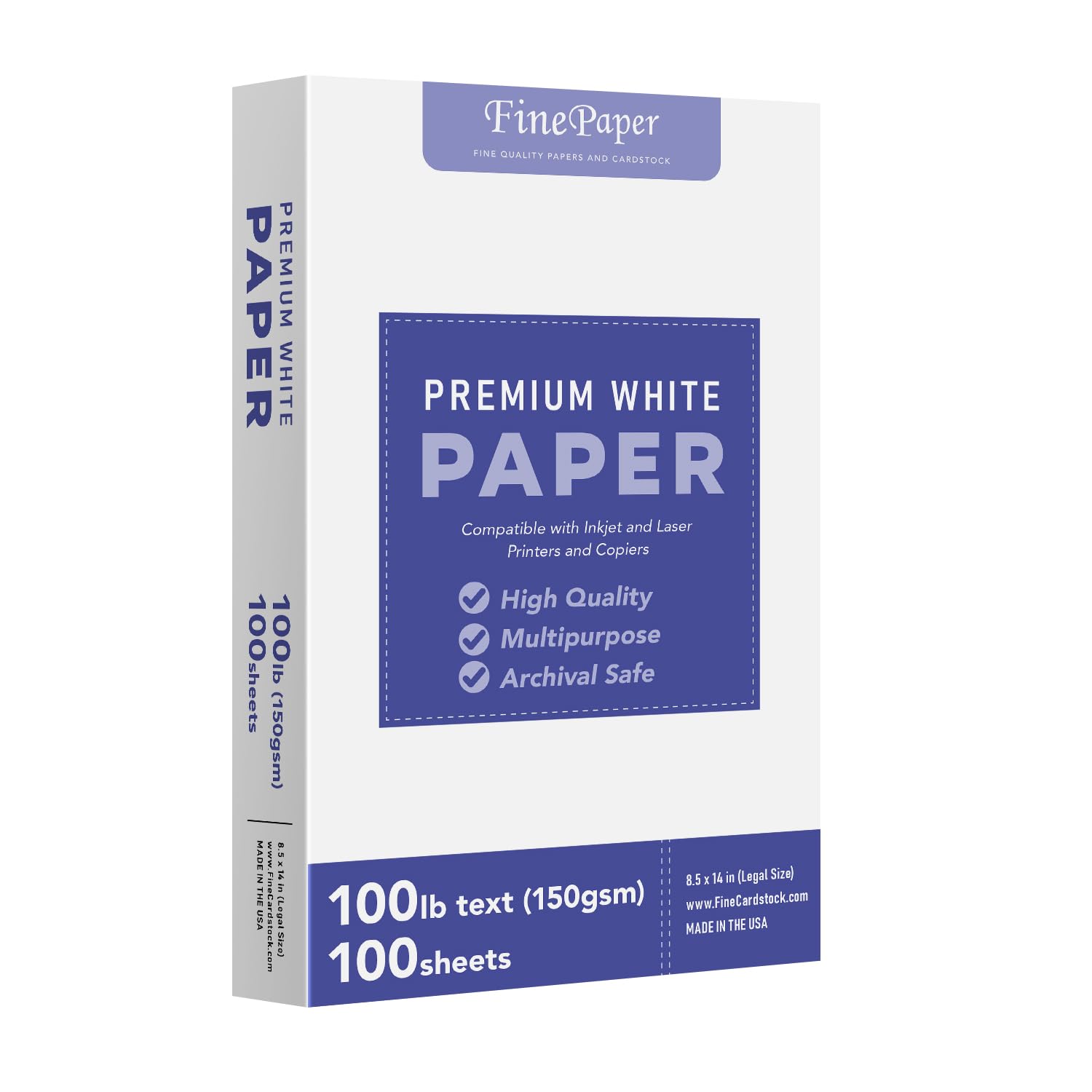 Bright White Paper - Multipurpose Office Print Writing Copy - Flyers, Posters, Design Proposals, Business Documents | 8.5 x 14 | 100lb Text (40lb Bond
