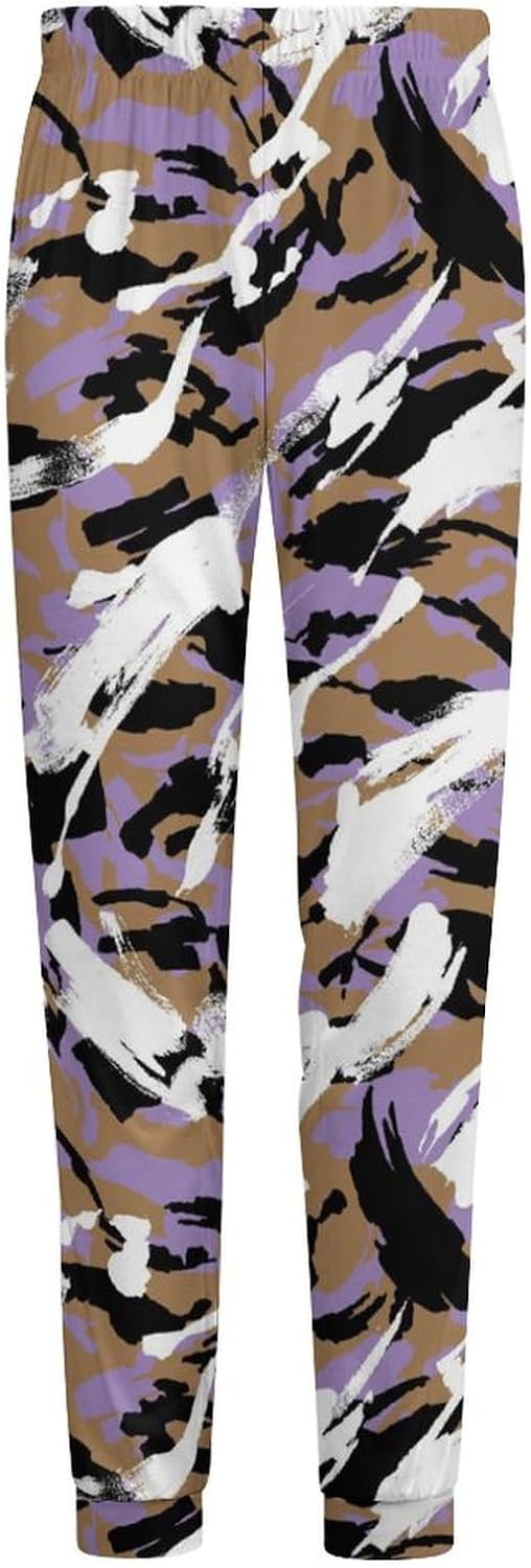 Adugen Origei Giraffes Pattern Men's Pajama Home Pajamas Lightweight Pajama Pants
