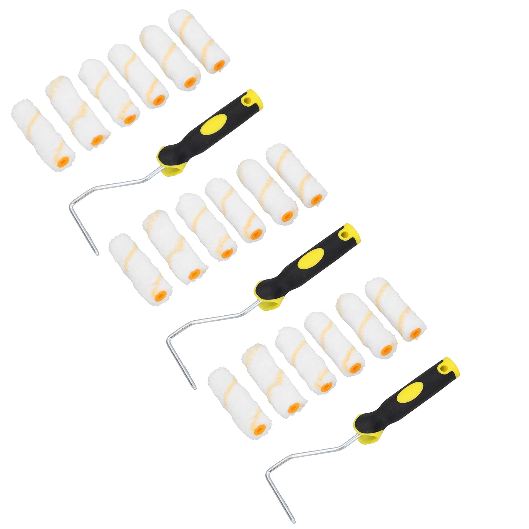 Mini rouleaux de peinture lot de 18 manchons 10,2 cm pour émulsion et laque