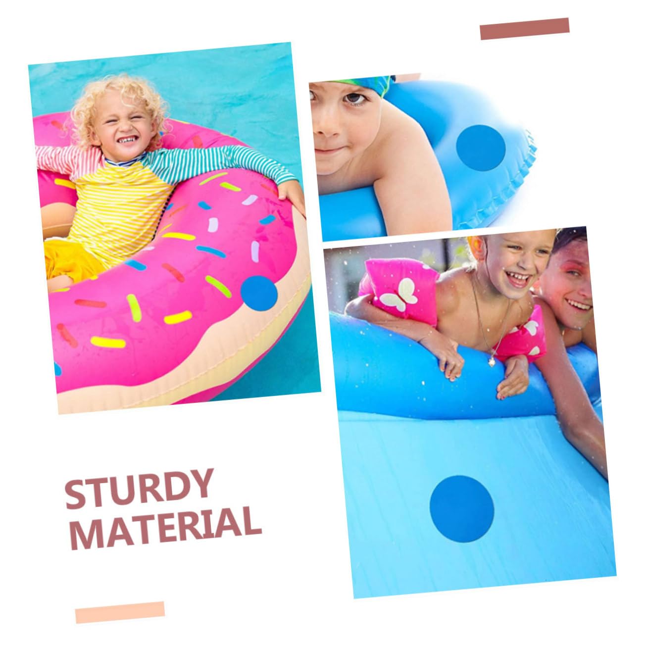 Sosoport Kit De 5 Cintas De Reparación para Piscinas Inflables Parches Adhesivos para Botes Inflables 20 Unidades X 5