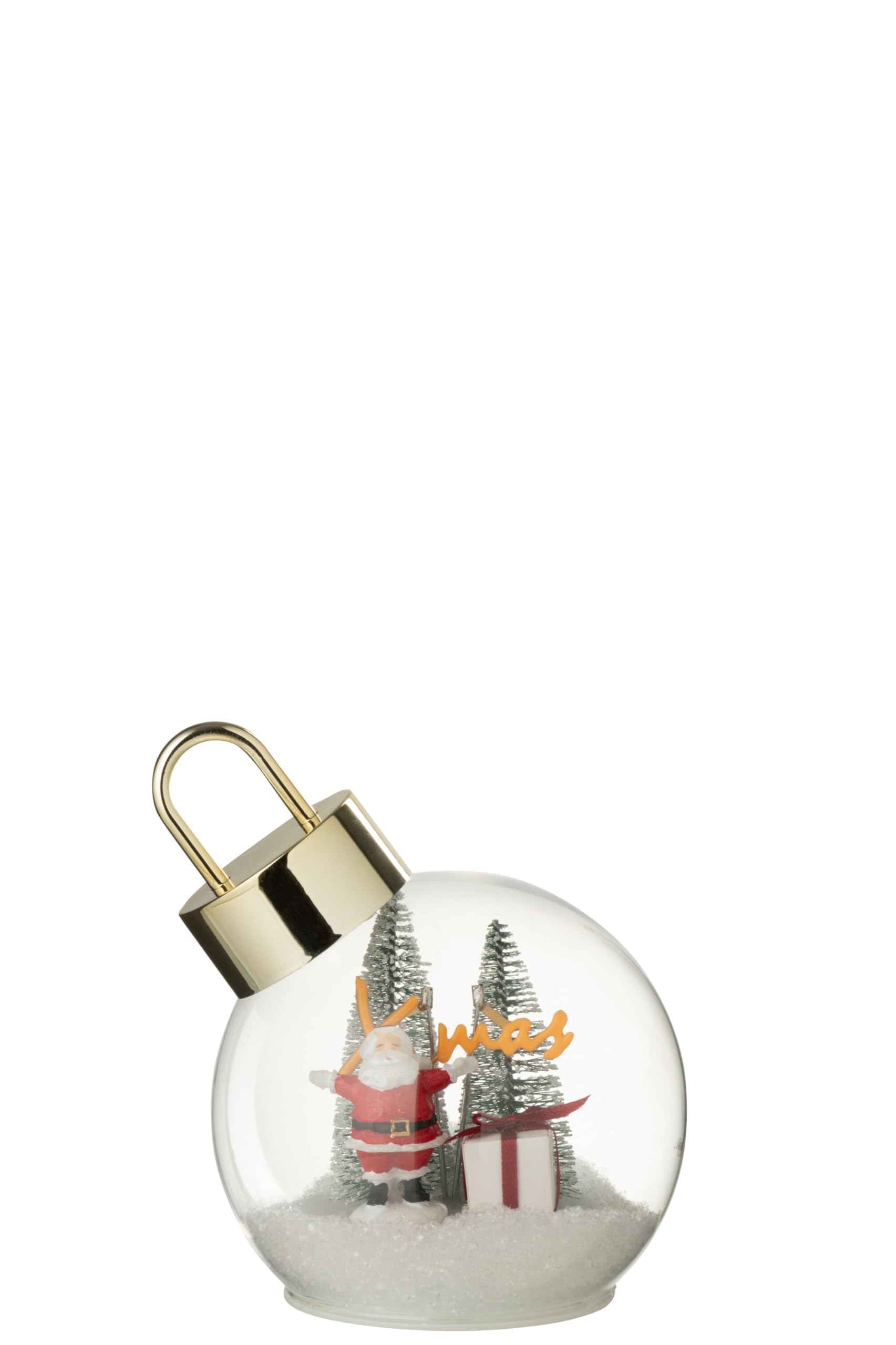 Boule de Noël Père Noël en verre J-Line LED pour réveiller la magie de l'enfance