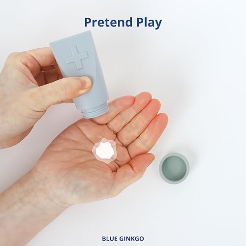 Miniatura 8 de BLUE GINKGO Kit médico para niños pequeños  10 piezas de silicona para niños pequeños (con bolsa)  Kits médicos de juguete duradero, juego de