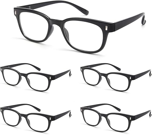 Miniatura 8 de BLS BLUES Reading Glasses for WomenMen Blue Light Blocking, Vintage Computer Eyewear 5Packs