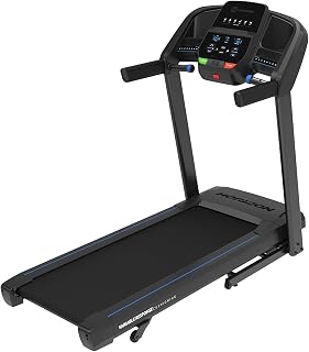 Horizon Fitness T101 Folding Treadmill: Quiet 2.5 HP Motor, Bluetooth Speakers, 10 MPH Speed, Compact for Home