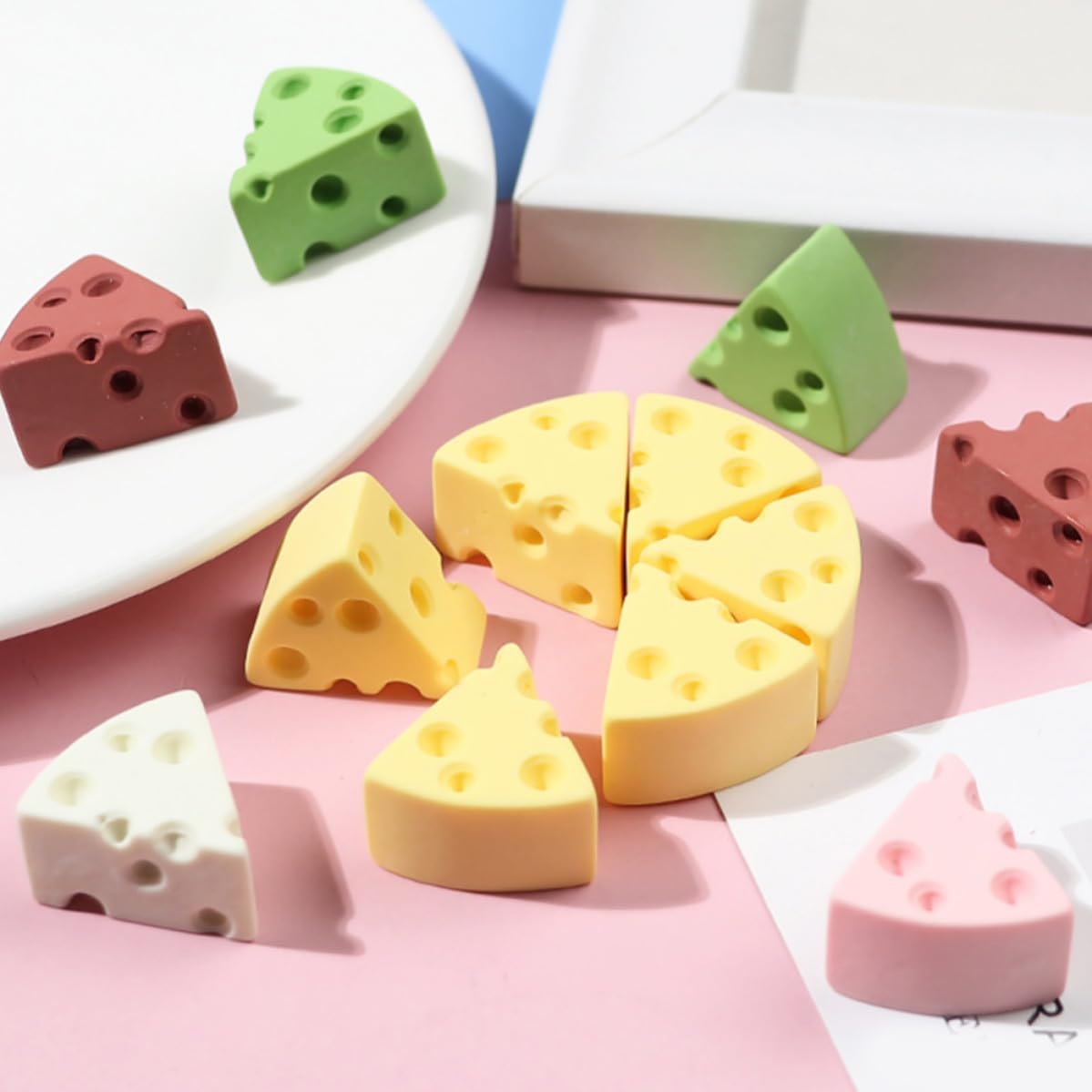 Abaodam 20 Pcs Resin Cheese Shaped Phone Case Decor for DIY Xmas image 5