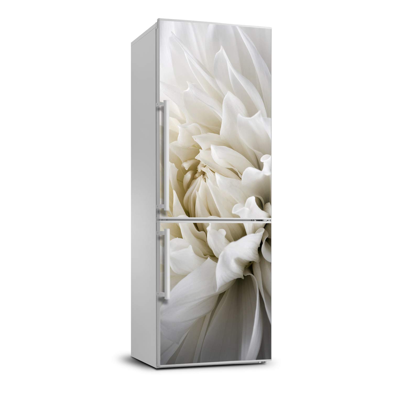 Pegatinas para refrigerador dalia blanca 70x190 cm vinilo autoadhesivo Tulup