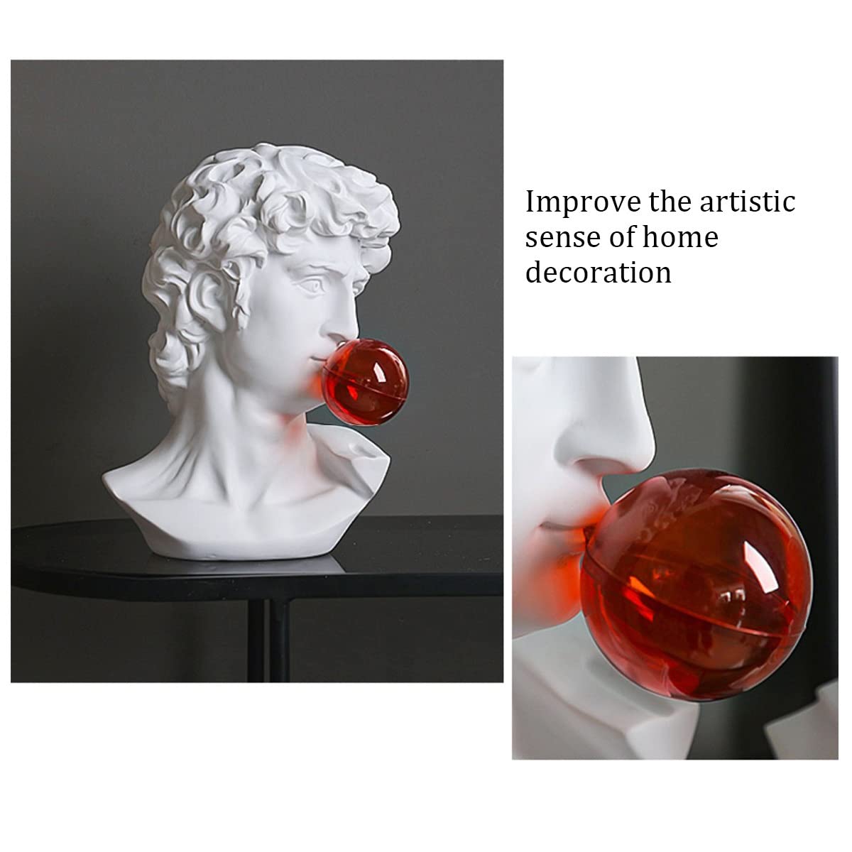 Amazon.co.jp: ダビデ像の頭部 リビングルーム、オフィス、本棚のため