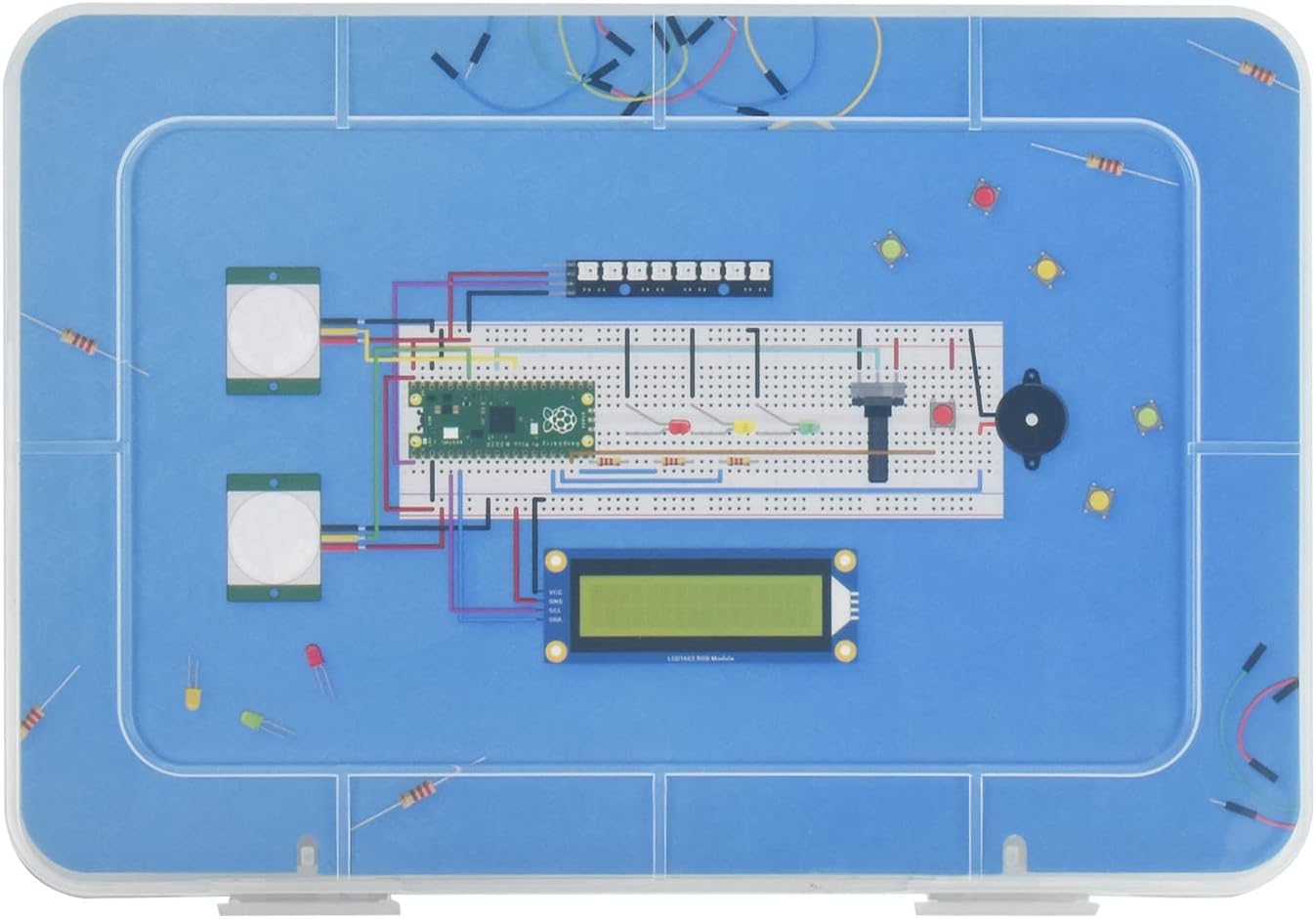 Waveshare Raspberry Pi Pico Basic Kit with Rich Tutorials and Resources Fast Getting Started with Raspberry Pi Pico MicroPython Programming