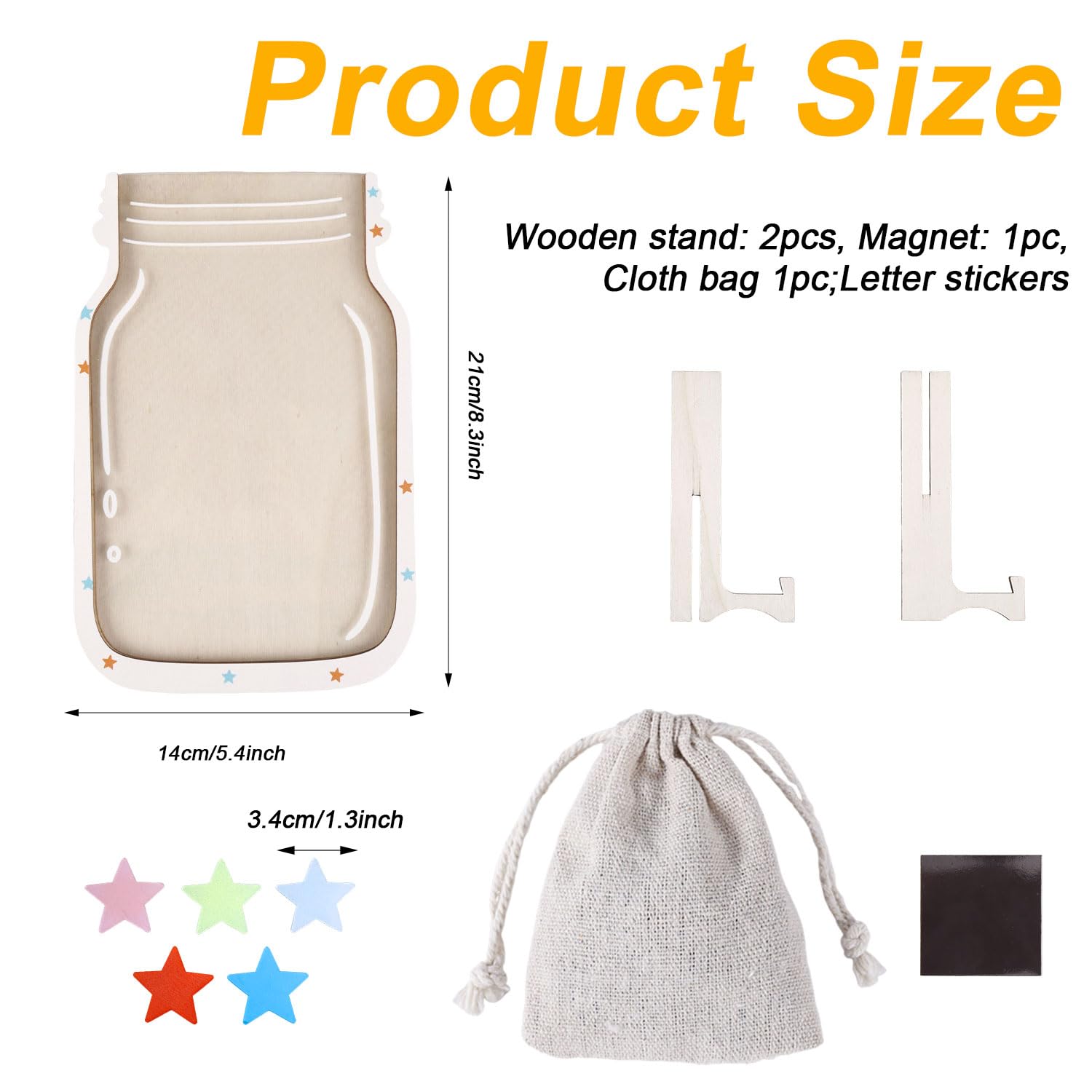 Magnetic Super Star Rewards Jar - Classroom Behavior Management System With 64 Colorful Stars