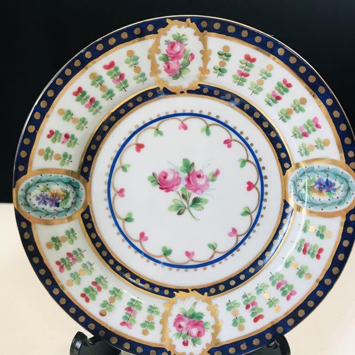 Amazon.co.jp: ドレスデン カールティーメ 薔薇 コバルト 窓絵