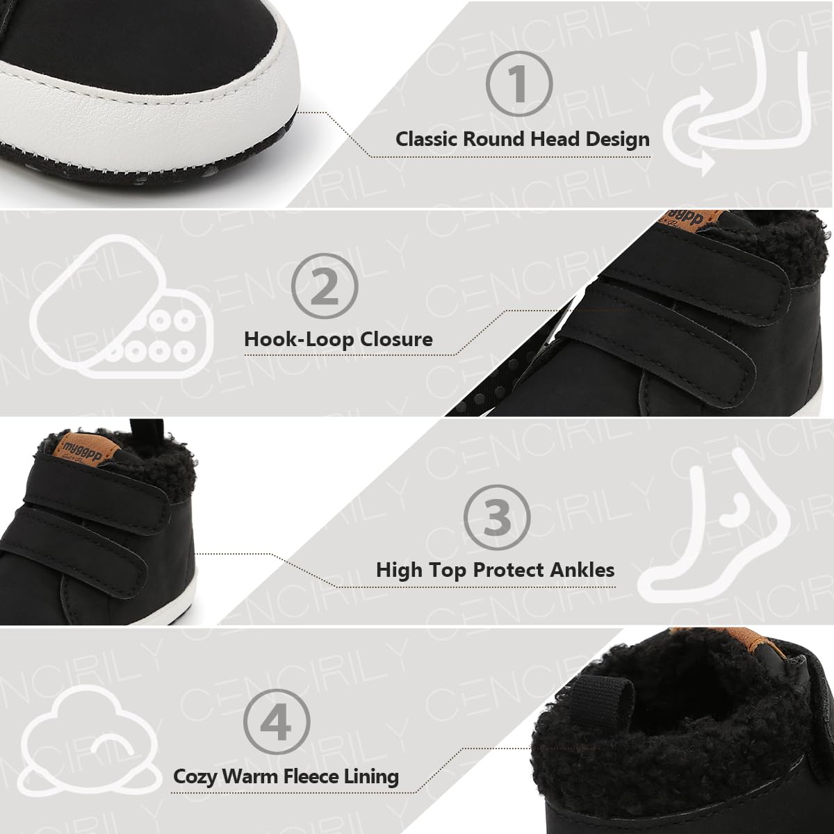 Zapatillas unisex con suela suave para bebés de 3 a 18 meses