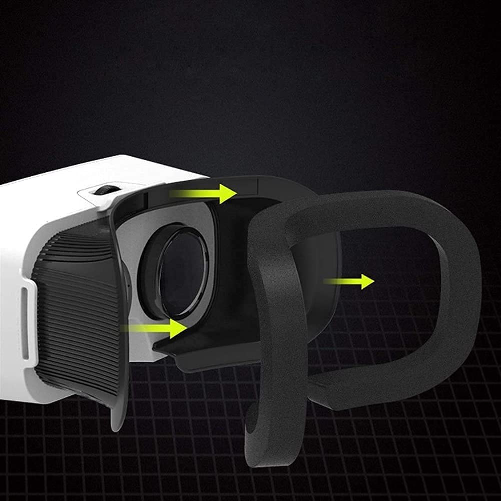 VR Headset 3D VR Glasses VR 3D Virtual Reality Headset for Movies and Games VR Glasses Goggles Compatible with 4.7-6.53 Inch iOS Android Smartphones
