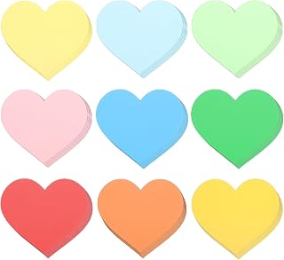 MECCANIXITY 108 Pcs Colorful Heart Cutouts Paper, Spring Bulletin Board Cutouts Decorations Heart Shaped Die Cut Paper Cut-Outs with Glue Point for Craft Classroom