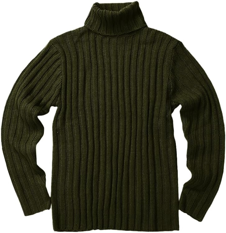 Gafeng Mens Turtleneck Sweaters Winter Thick Ribbed Knit Loose Fit Chunky Thermal Cable Pullover Knitwear - Image 2