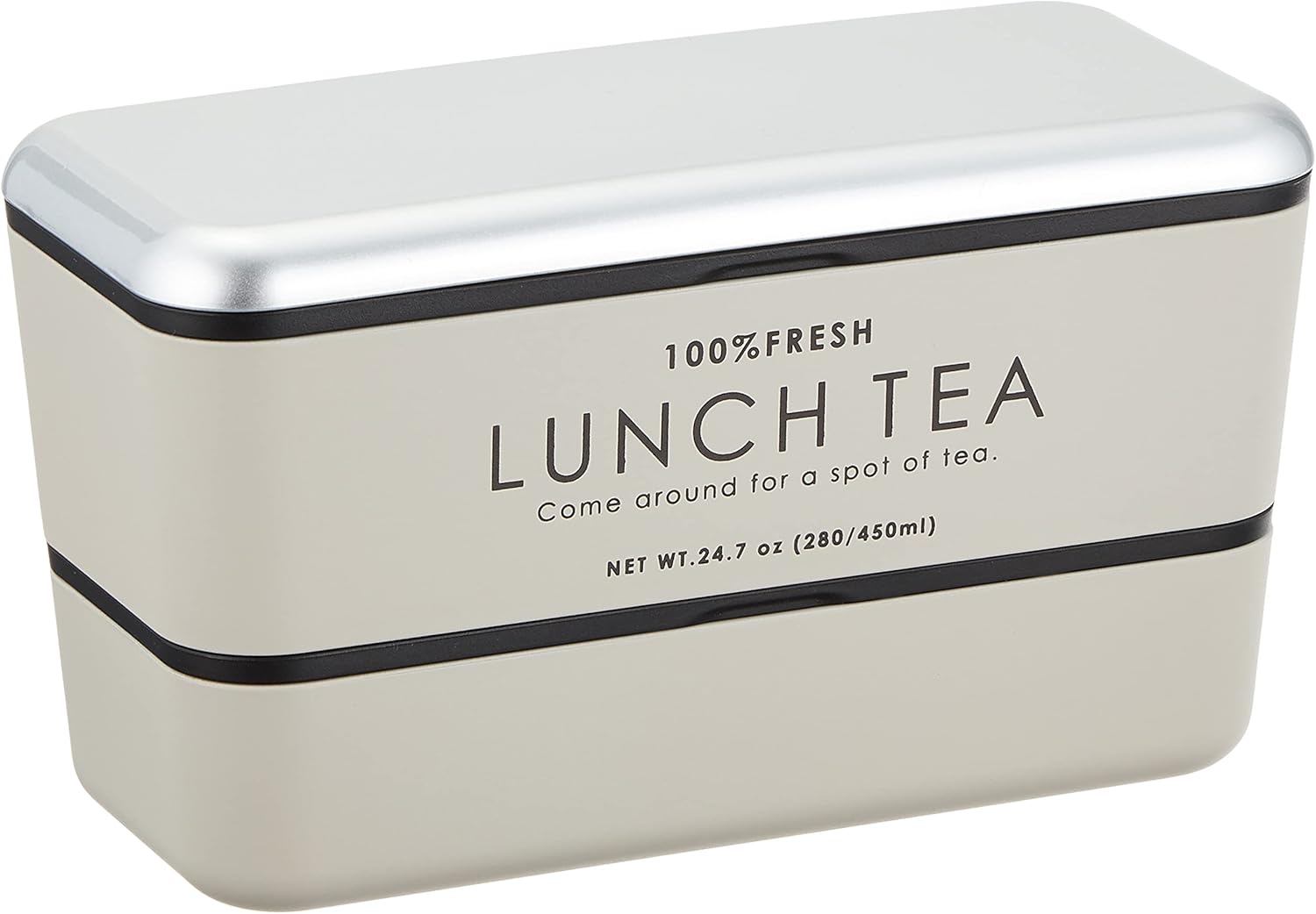 正和(Showa) 弁当箱 LUNCH TEA グレー 長角ネストランチ