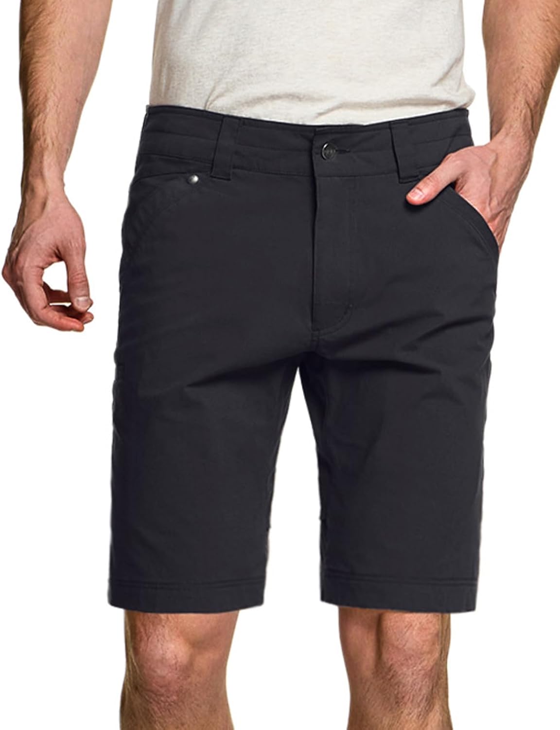 CQR Men's Stretch Utility Shorts, Lightweight Quick Dry Casual Shorts, Hiking Golf Cargo Shorts with Zipper Pockets
