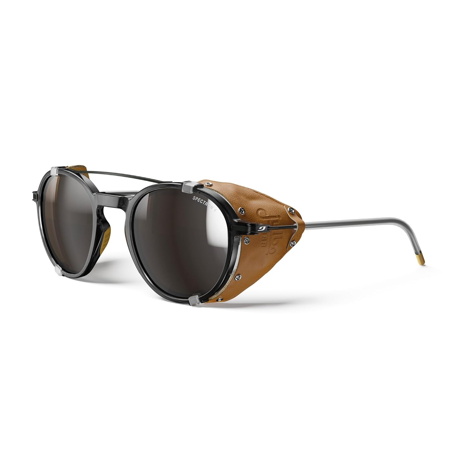 Julbo Legacy Glacier Sunglasses for Men Women w Removable Leather Side Shields for Hiking Ski Snow - 100