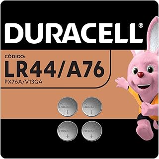 Duracell pilha moeda lr44 / a76 com 4 unidades