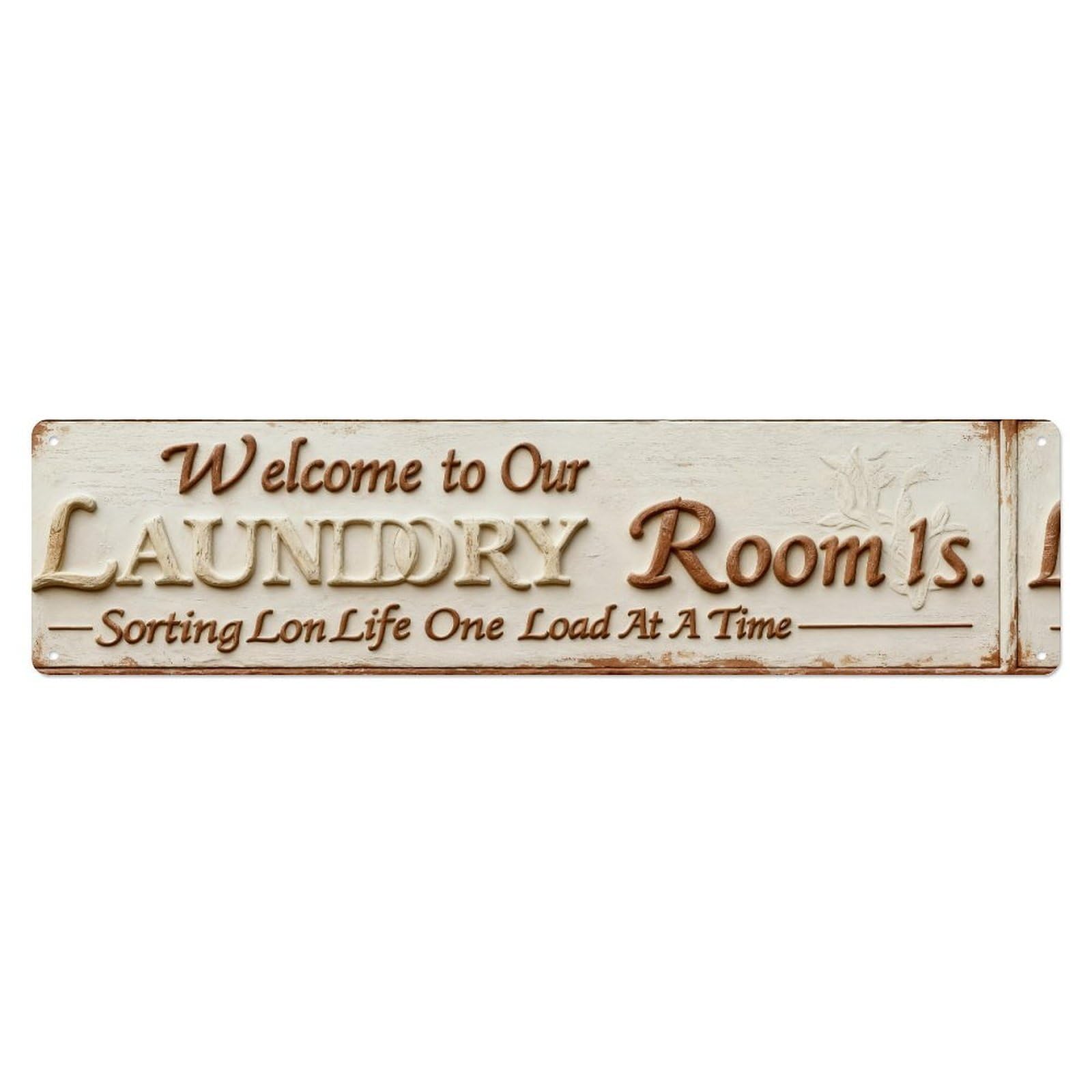 Welcome To Our Laundry Room Is Sorting Lon Life One Load At A Time Tin Sign Vintage Metal Sign Home Bar Garden Indoor & Outdoor Wall Decor Retro Metal Poster 4x16 Inch